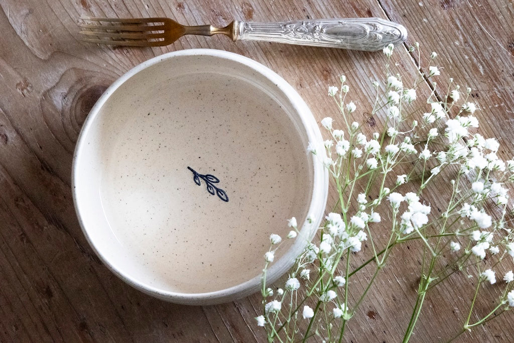 Blue Signature — Handmade Stoneware Bowl