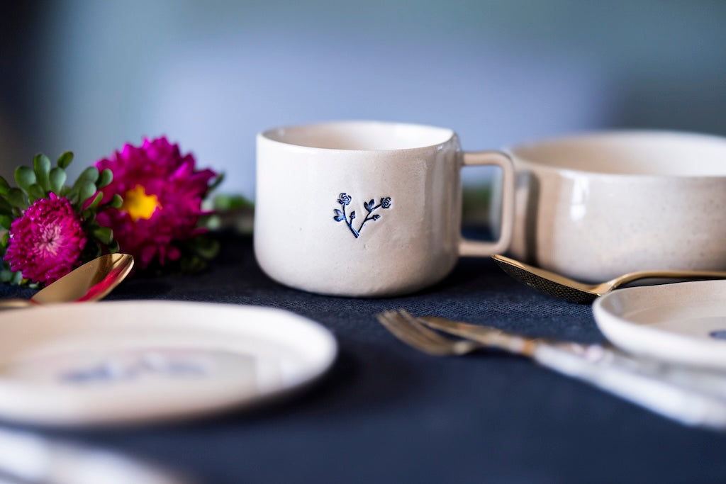 Blue Signature — Handmade Stoneware Bowl