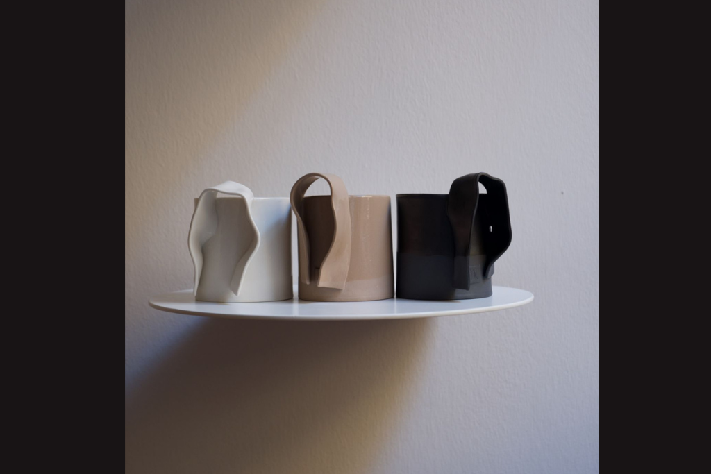 Ribbon - Tazze in porcellana Limoges fatte a mano