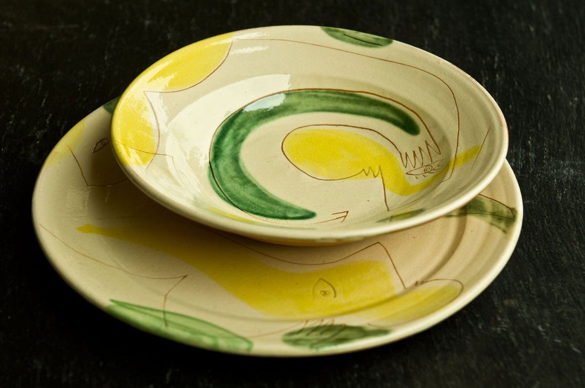Graffiti - Servizio da tavola in ceramica incisa