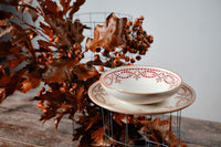 Mosaico Rosso - Hand-Painted red Dinner Set X