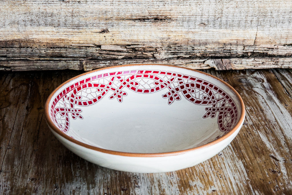 Mosaico Rosso - Hand-Painted red Dinner Set X